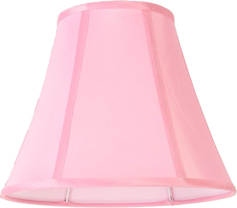 JERHOUS 2 Pcs Pink Lamp Shades Rayon Silk Bell Lampshade 6.7``Top x 13``Bottom x 10``High(Spider) Vintage Medium Lampshade for Table & Bedside Lamp - Easy Assemble - Image 5
